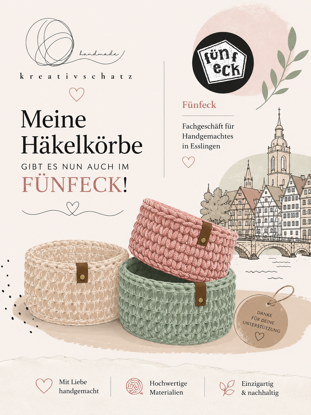 Meine Körbe im Fünfeck in Esslingen