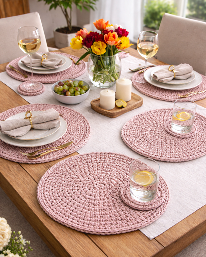 Gehäkeltes Tischset